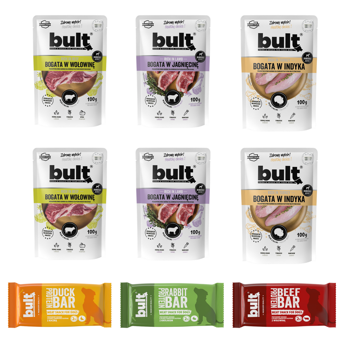 BULT Adventure Box Small miasto 3× Protein Bar + 6× saszetka 100g