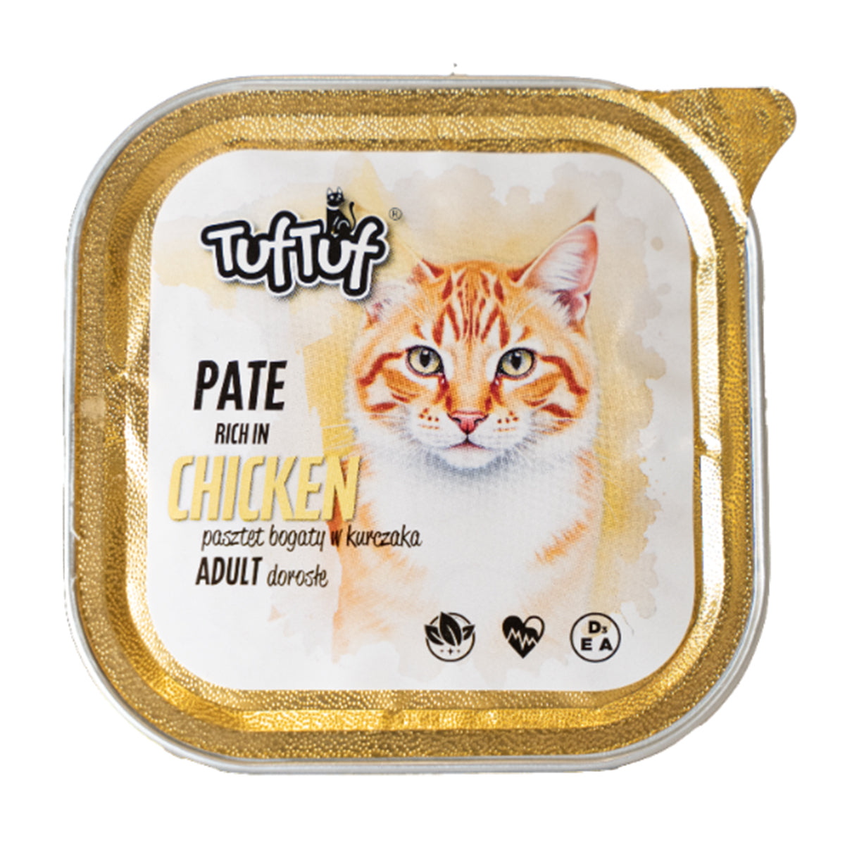 TufTuf PASZTET KURCZAK - mokra karma dla kota tacka 100g