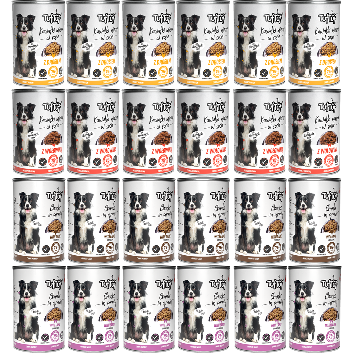 TufTuf – puszka mix smaków kawałki 24x415g