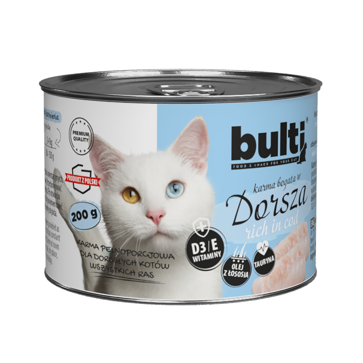 BULTI mokra karma dla kota Dorsz puszka 200g