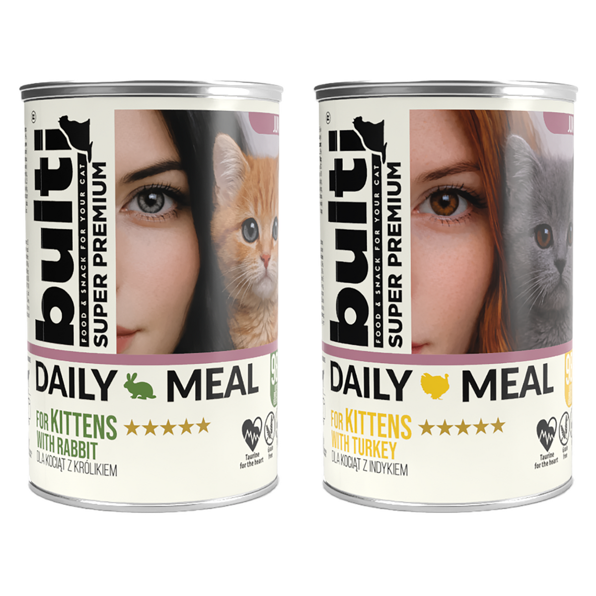 BULTI Daily Meal Kitten mokra karma dla kociąt mix smaków, puszka 12 x 400g