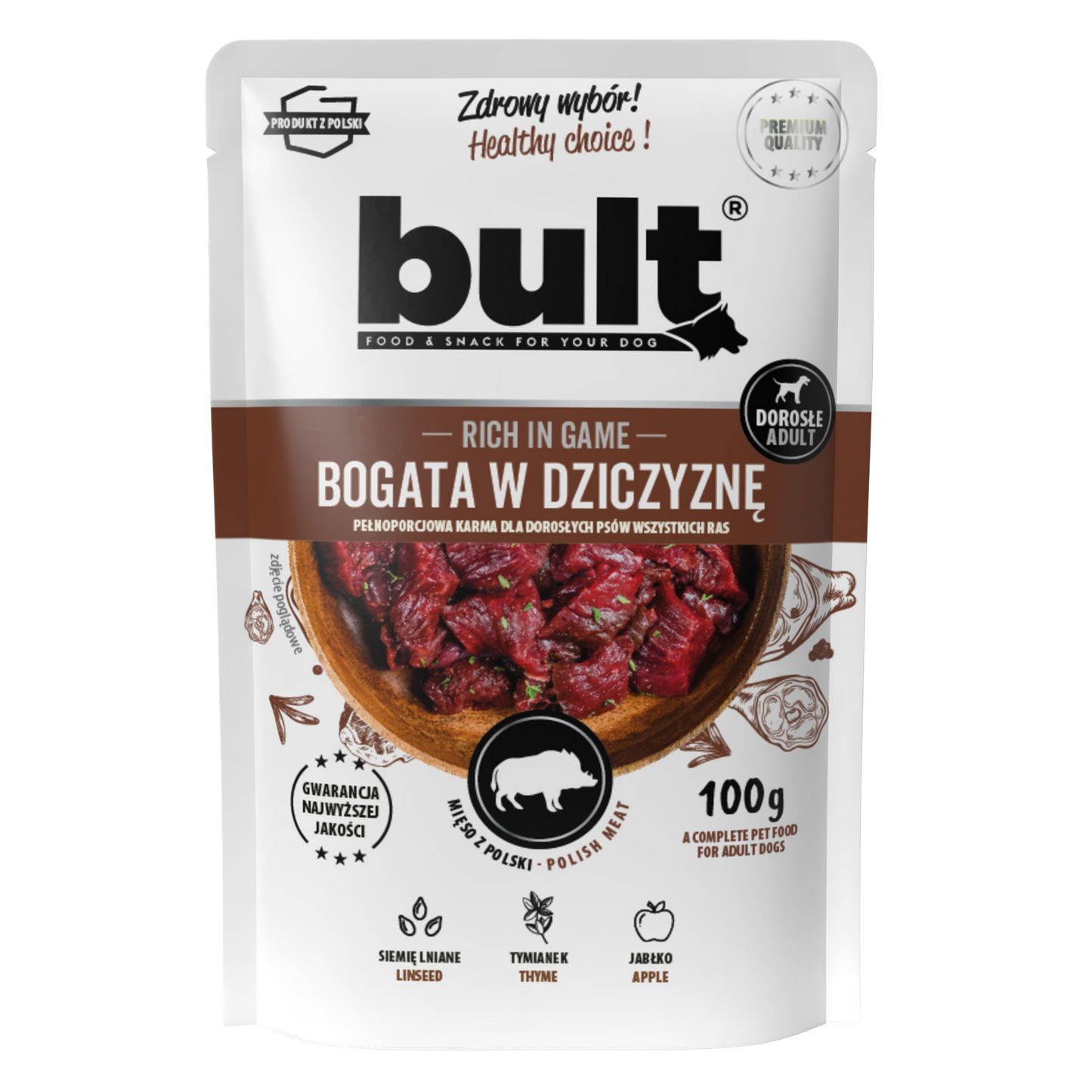 Bult saszetka mielonka bogata w dziczyznę 40x100g