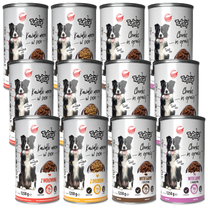 TufTuf – mix smaków kawałki mięsne 12x1250g