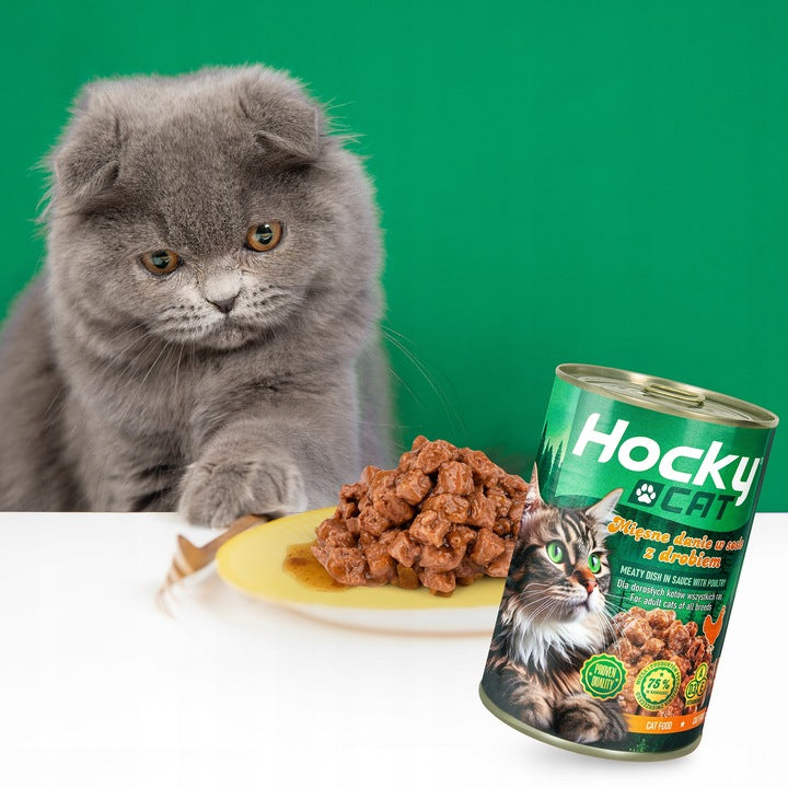 HOCKY mokra karma dla kota Drób puszka 415g