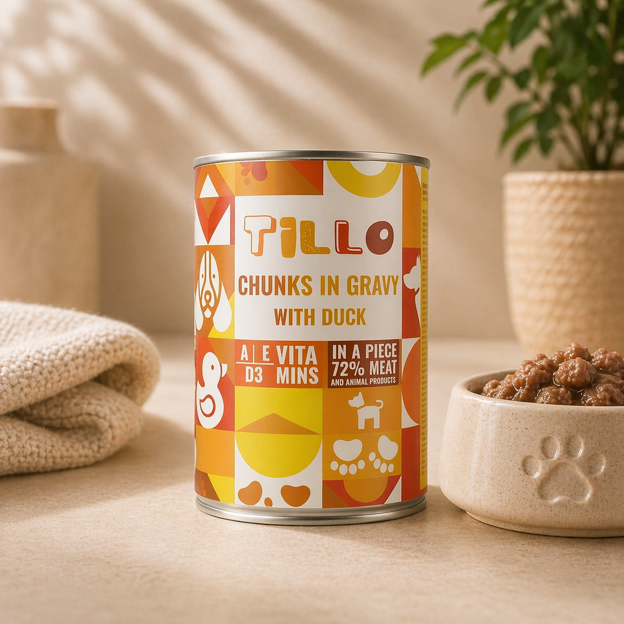TILLO Chunky Kawałki w sosie dla psa Kaczka - puszka 415g