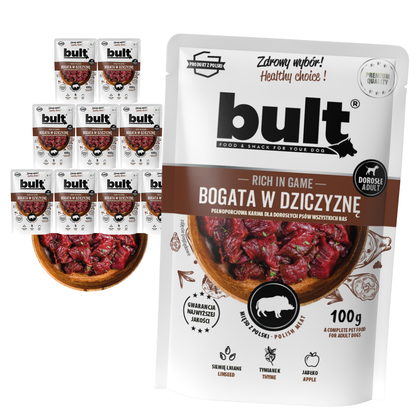 Bult saszetka mielonka bogata w dziczyznę 10x100g