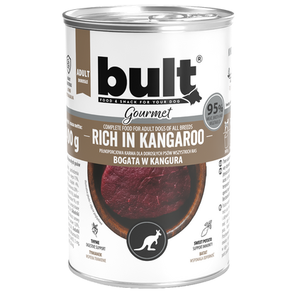 BULT Gourmet mokra karma dla psa Bogata w Kangura puszka 400g