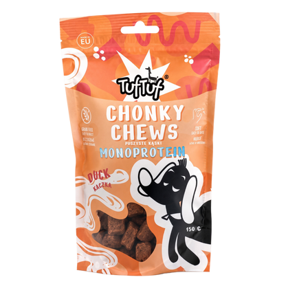 TufTuf Chonky Chews przysmak dla psa Kaczka 150g