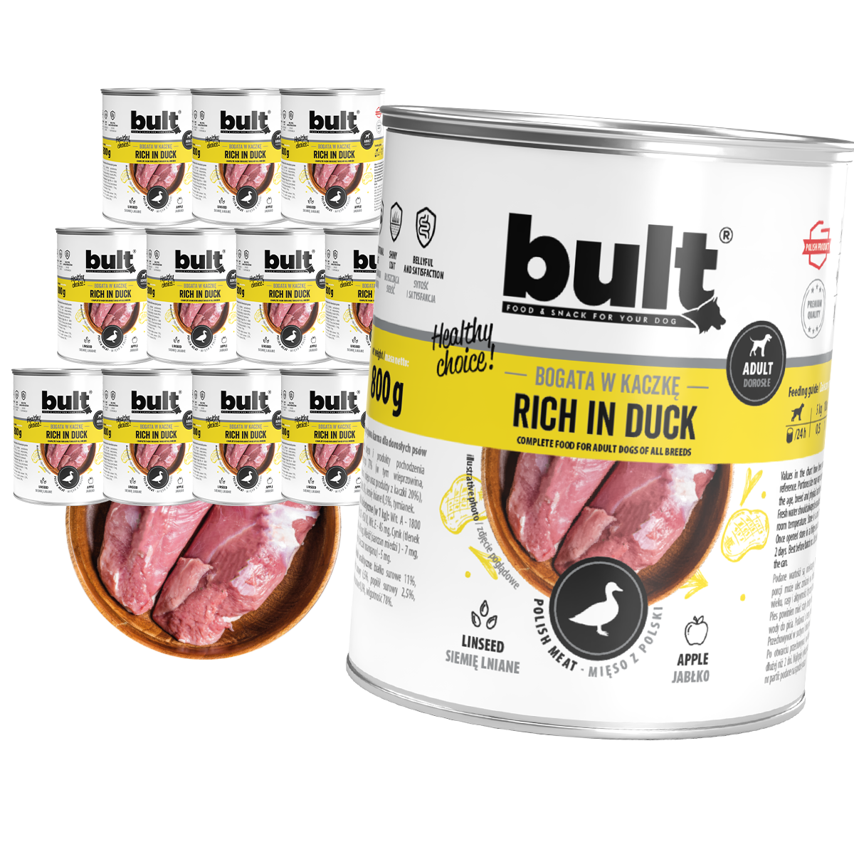 Bult puszka bogata w kaczkę Zestaw 12x800g