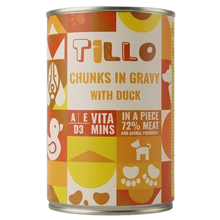TILLO Chunky mokra karma dla psa Kaczka puszka 415g Kawałki w sosie