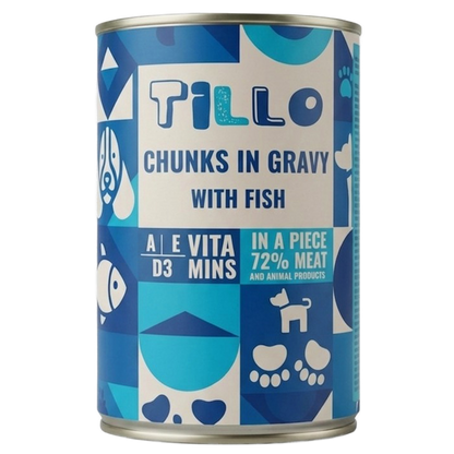TILLO Chunky Kawałki w sosie dla psa Ryba - puszka 415g