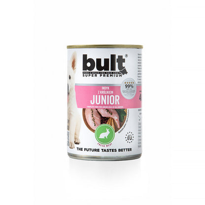 BULT JUNIOR INDYK Z KRÓLIKIEM mokra karma dla szczeniąt - puszka 400g