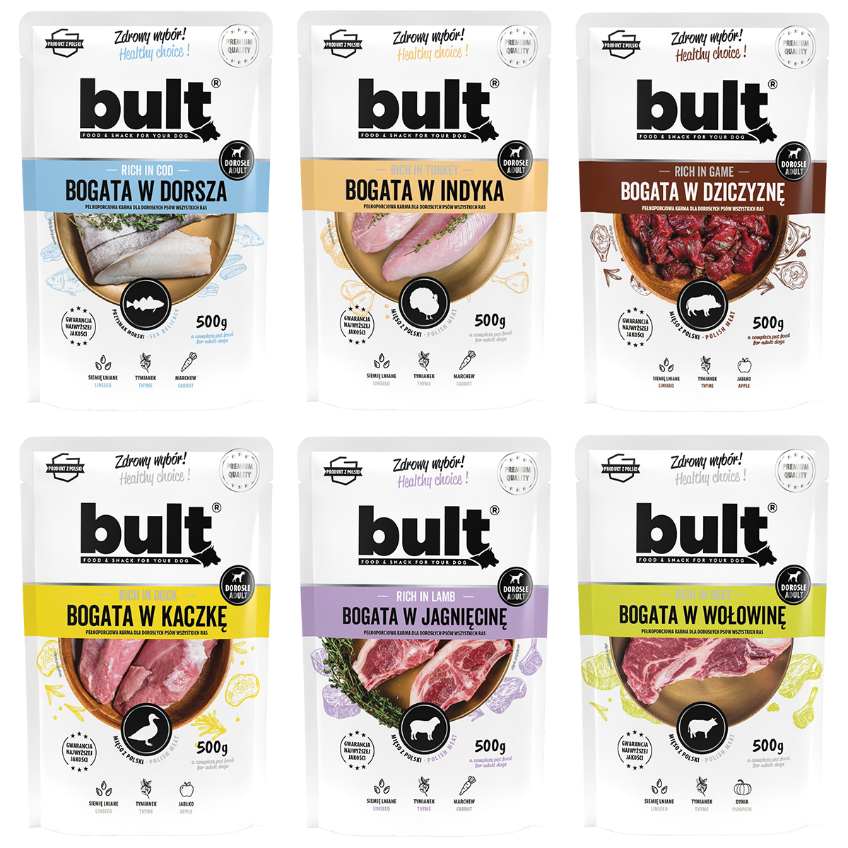 BULT MIELONKA MIX SMAKÓW, saszetka 6x500g