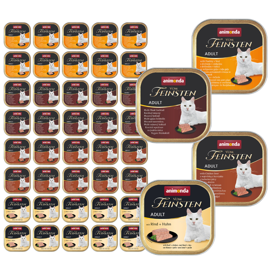Animonda Vom Feinsten wet cat food Variety Pack 40x100g tray