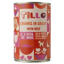 TILLO Chunky mokra karma dla psa Wołowina puszka 415g Kawałki w sosie