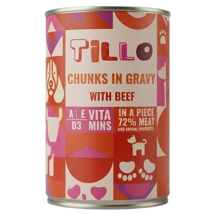 TILLO Chunky Kawałki w sosie dla psa Wołowina - puszka 415g