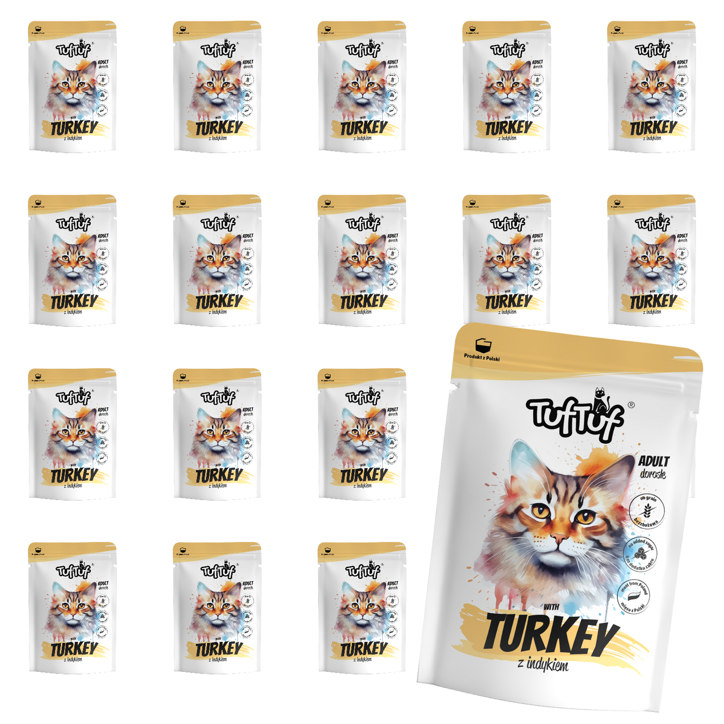 TufTuf saszetka mielonka z indykiem Zestaw 20x100g