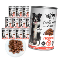 TufTuf puszka kawałki mięsne z wołowiną Zestaw 12x415g