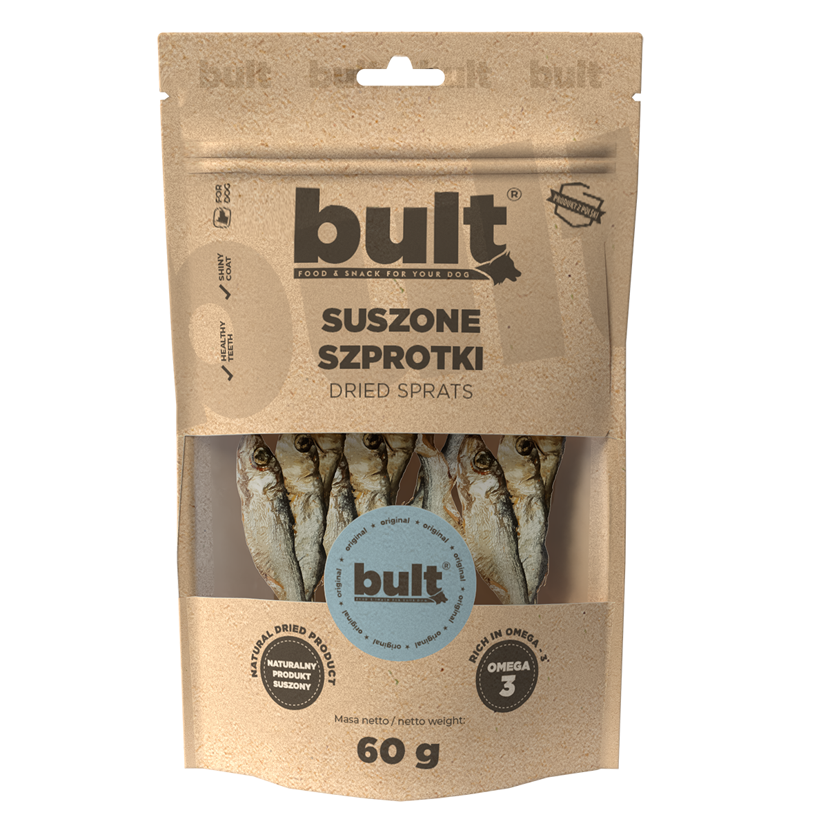 BULT gryzak naturalny dla psa SZPROTKI SUSZONE 60g