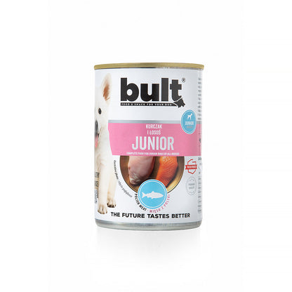 BULT JUNIOR mokra karma dla psa Kurczak z Łososiem puszka 400g
