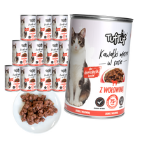 TufTuf puszka kawałki mięsne z wołowiną 12x415g