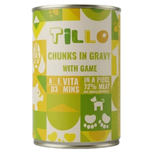 TILLO Chunky mokra karma dla psa Dziczyzna puszka 415g Kawałki w sosie