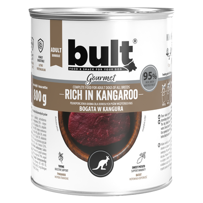 BULT Gourmet mokra karma dla psa Bogata w Kangura puszka 800g
