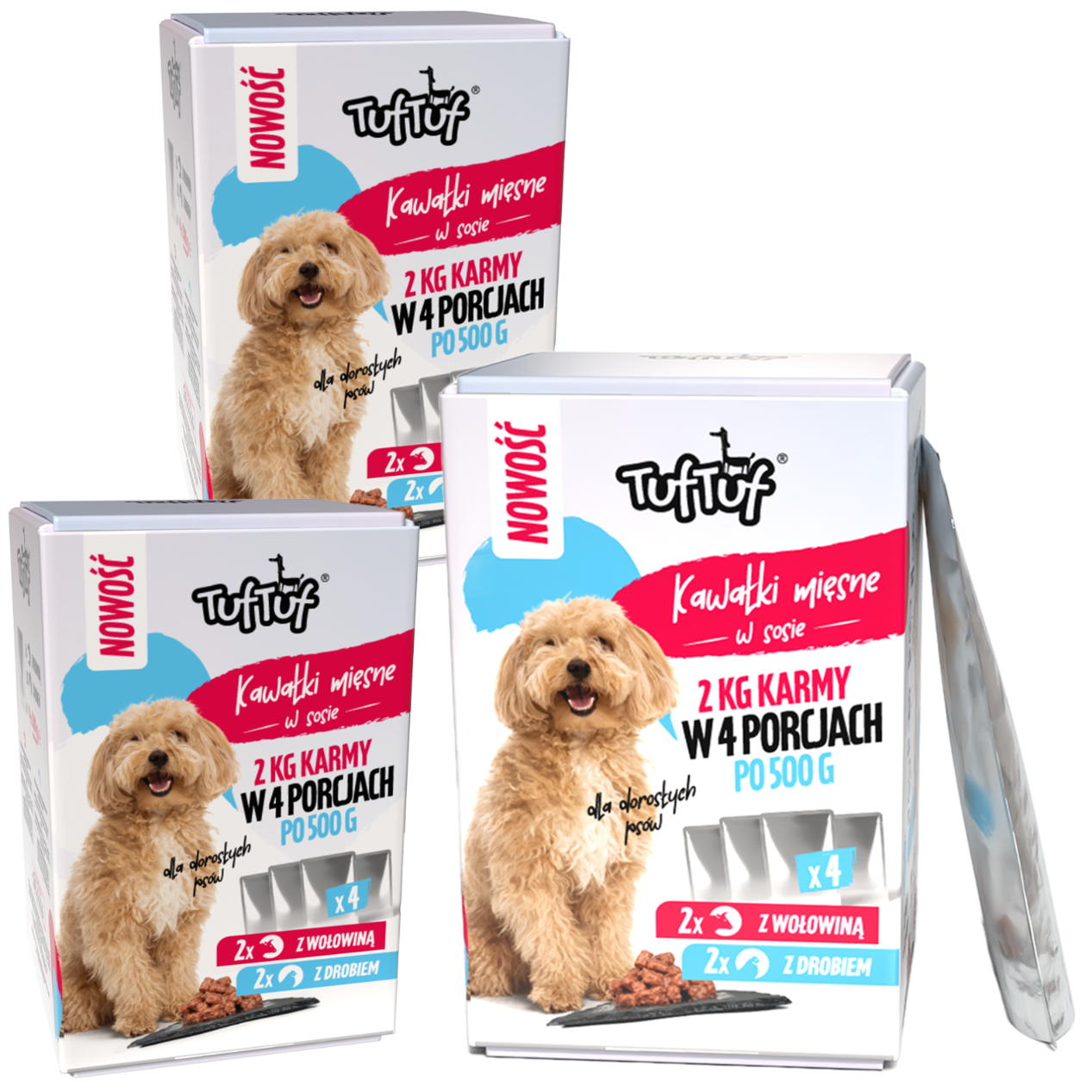 TufTuf – mix smaków zestaw saszetek XXL 12x500g