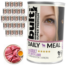 BULTI Daily Meal Adult mokra karma dla kota jagnięcina, puszka 24 x 400g