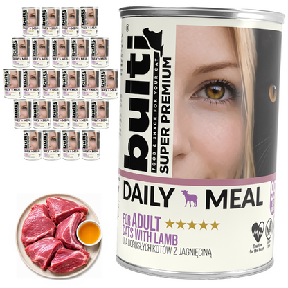 BULTI Daily Meal Adult mokra karma dla kota jagnięcina, puszka 24 x 400g