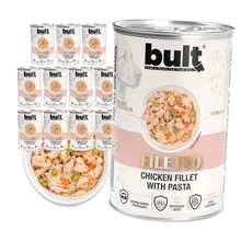Zestaw 12x400g Puszka filet z kurczaka z makaronem BULT - bult.dog