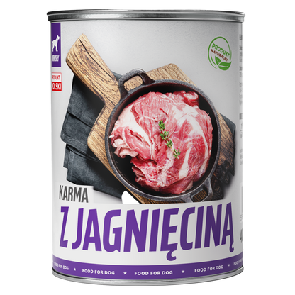 TufTuf mielonka dla psa Jagnięcina - puszka 400g