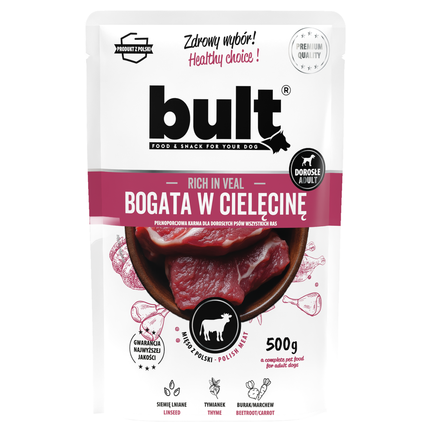 Bult saszetka mielonka bogata w cielęcinę 10x500g