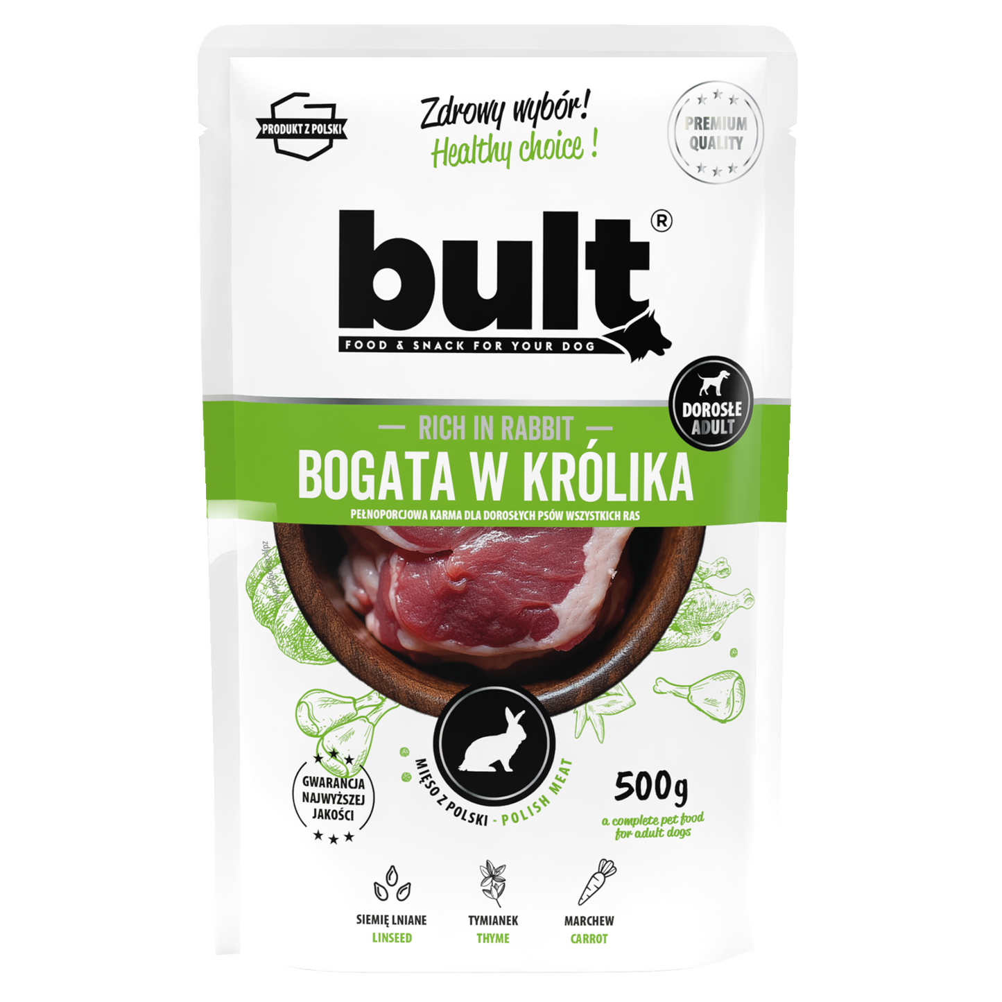 Bult saszetka mielonka bogata w królika 10x500g