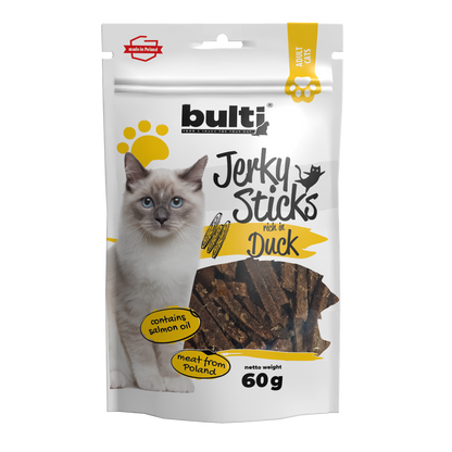 BULTI JERKY STICKS KACZKA - przysmak dla kota 60g