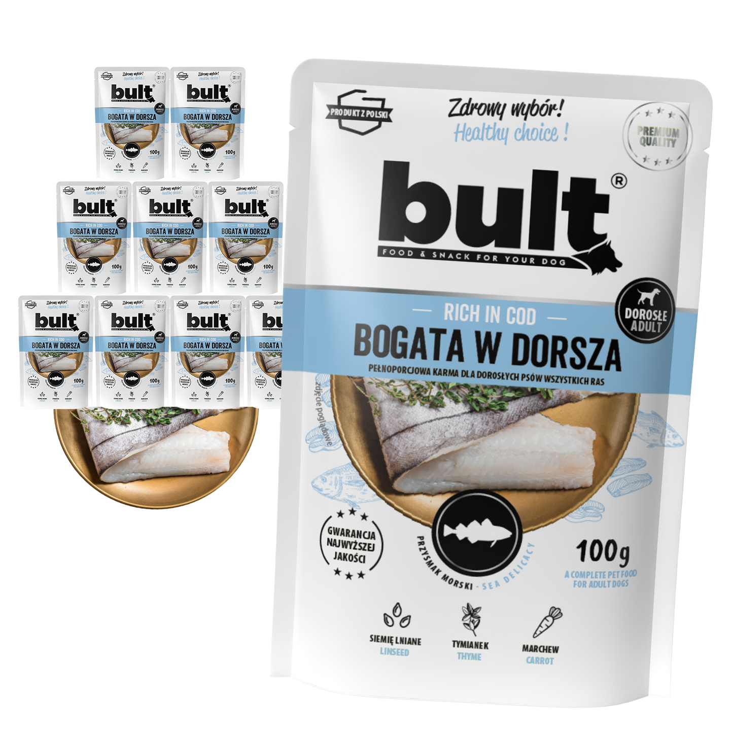 Bult saszetka mielonka bogata w dorsza Zestaw 10x100g