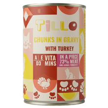 TILLO Chunky mokra karma dla kota Indyk puszka 415g Kawałki w sosie