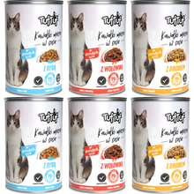 TufTuf puszka kawałki mięsne Mix smaków Zestaw 6x415g