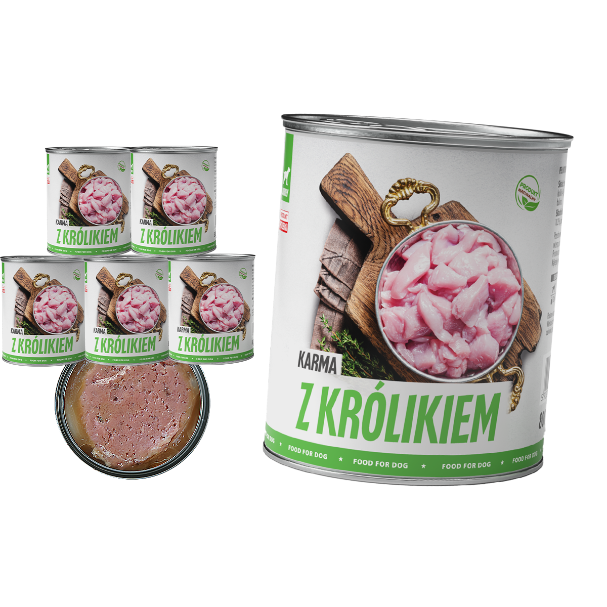 TufTuf puszka mielonka z królikiem Zestaw 6x800g
