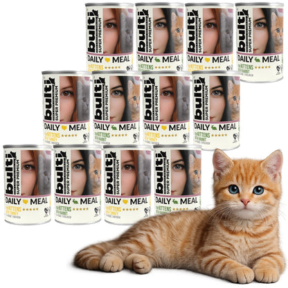 BULTI Daily Meal Kitten mokra karma dla kociąt mix smaków, puszka 12 x 400g