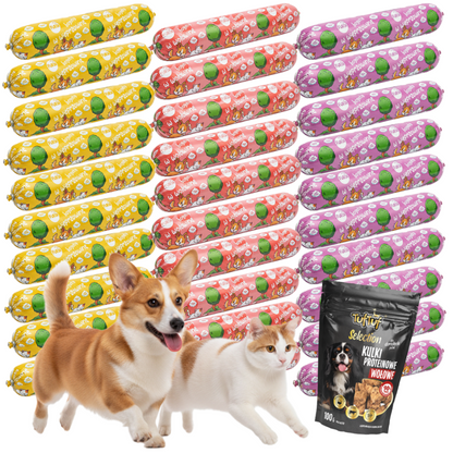 Karma dla psów i kotów – baton mięsny Mix smaków 30x1kg | furia