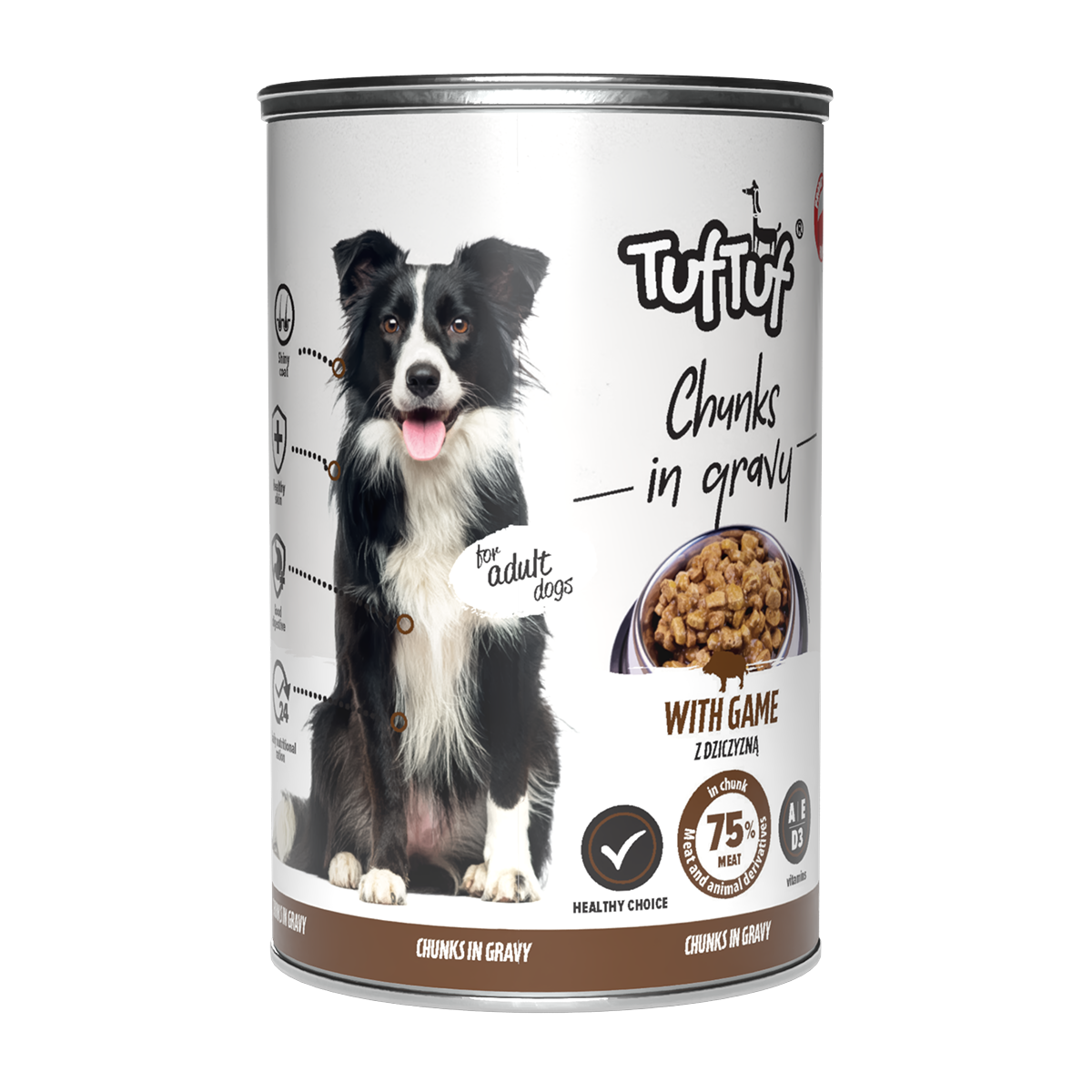 TufTuf puszka kawałki mięsne Mix smaków Zestaw 24x415g