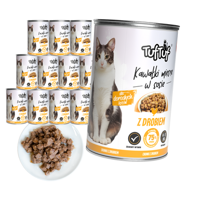 TufTuf puszka kawałki mięsne z drobiem Zestaw 12x415g