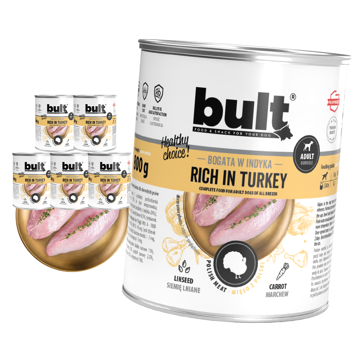 Bult puszka bogata w indyka Zestaw 6x800g