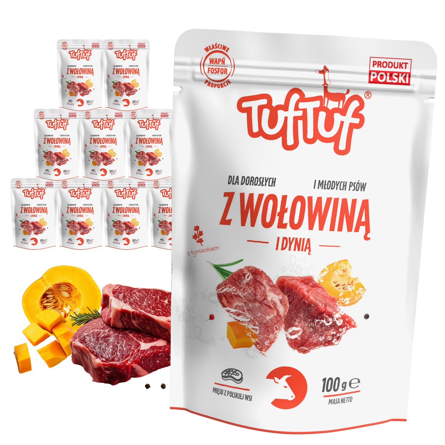 TufTuf saszetka mielonka wołowina dynia 10x100g