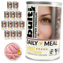 BULTI Daily Meal Adult mokra karma dla kota kurczak, puszka 12 x 400g