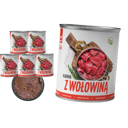 TufTuf puszka mielonka z wołowiną Zestaw 6x800g