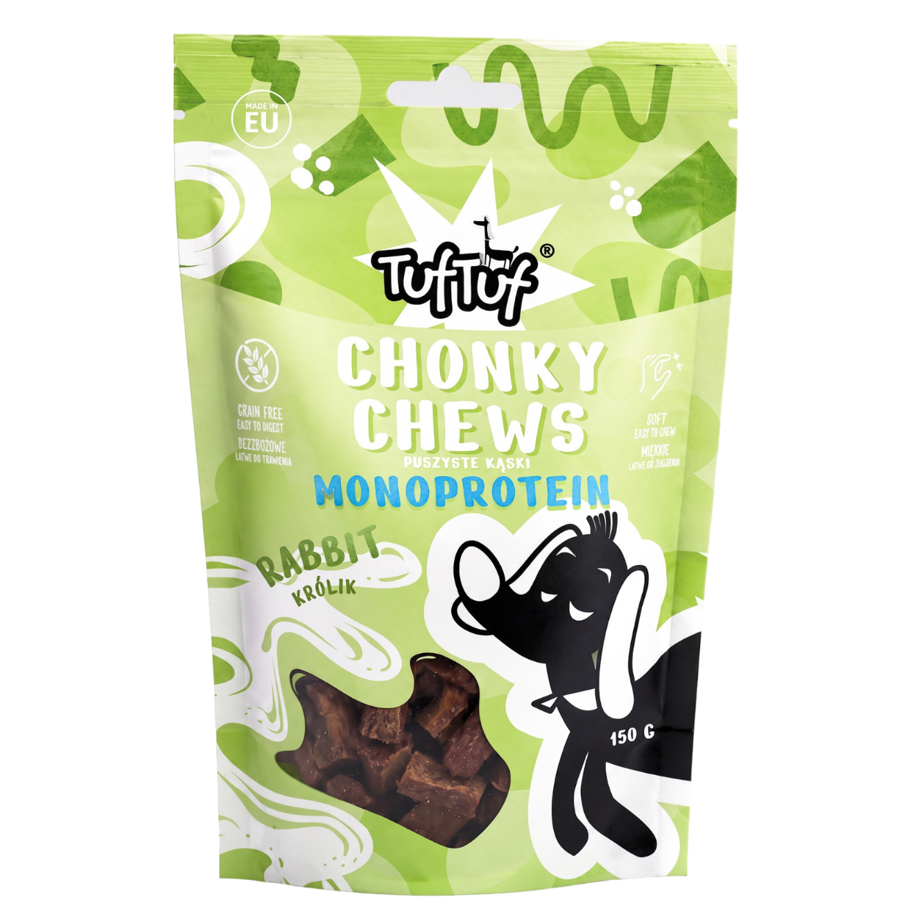 TufTuf Chonky Chews przysmak dla psa Królik 150g
