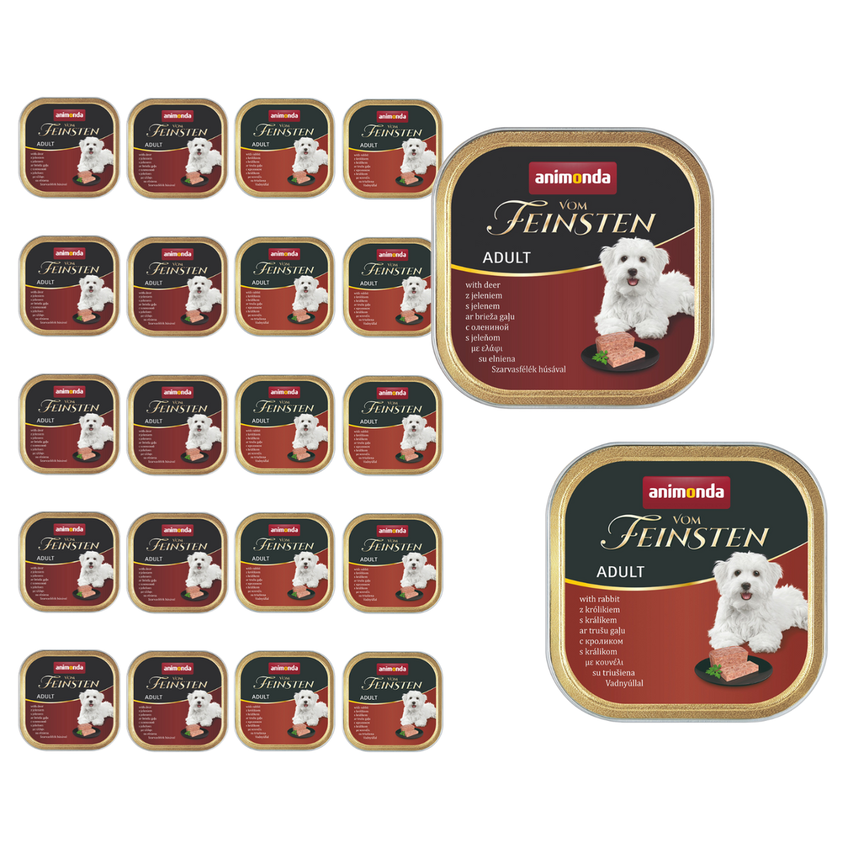 Animonda Vom Feinsten wet dog food Mixed Flavours 20x150g tray pâté