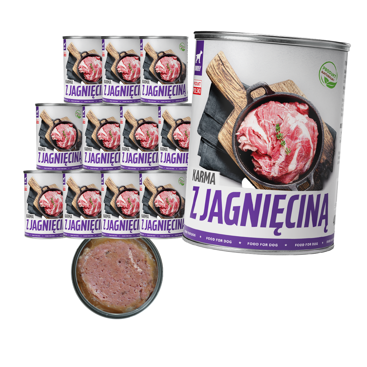 TufTuf puszka mielonka z jagnięciną Zestaw 12x400g
